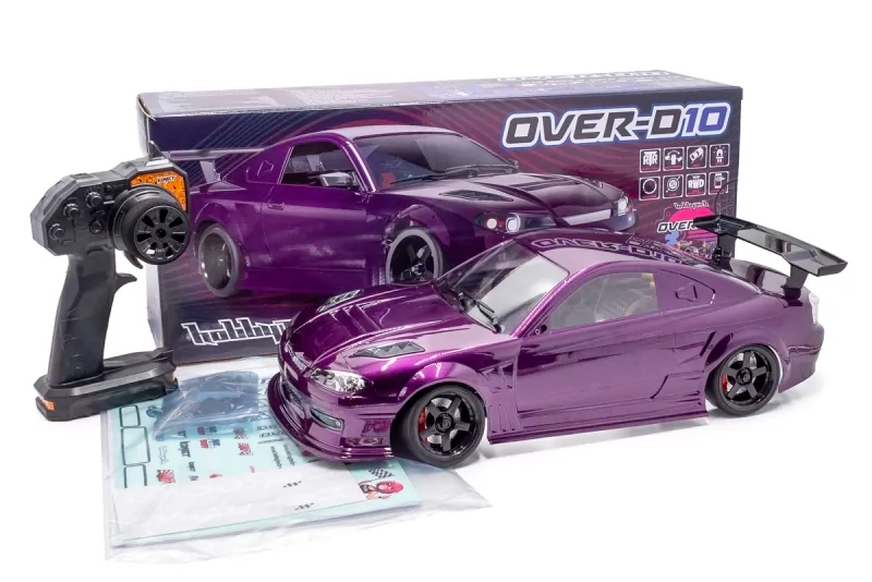 1/10 Drift OVER-D10 RWD car RTR + akumulátor a nabíječ