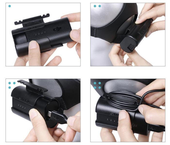 DJI FPV - Držák aku s držák kabelu