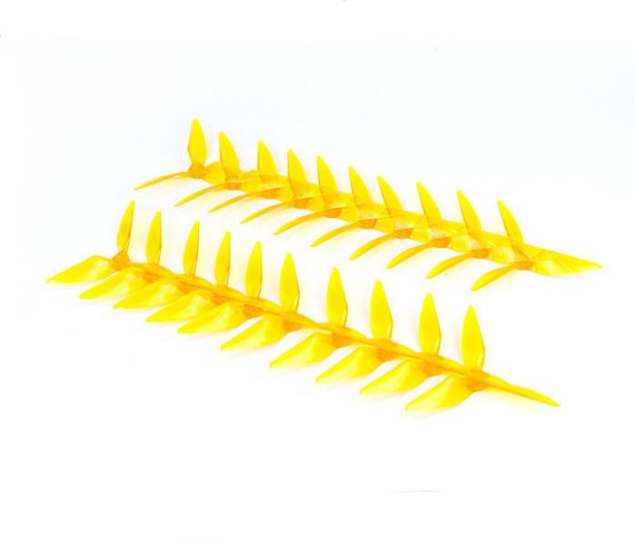 3-listá vrtule průhledný oranžová 5,1x5 CW/CCW (10 párů)