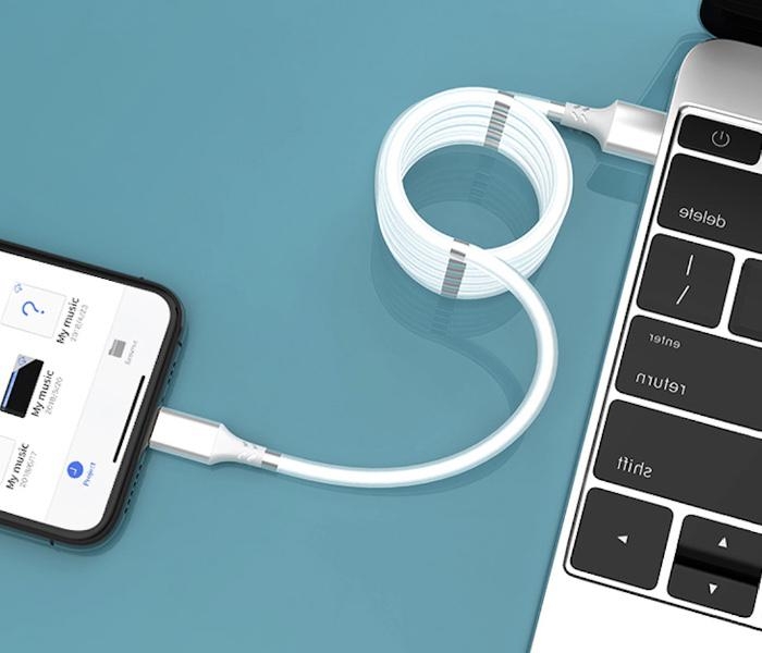 Magnetický samonavíjecí USB nabíjecí kabel (Micro USB) (90 cm)