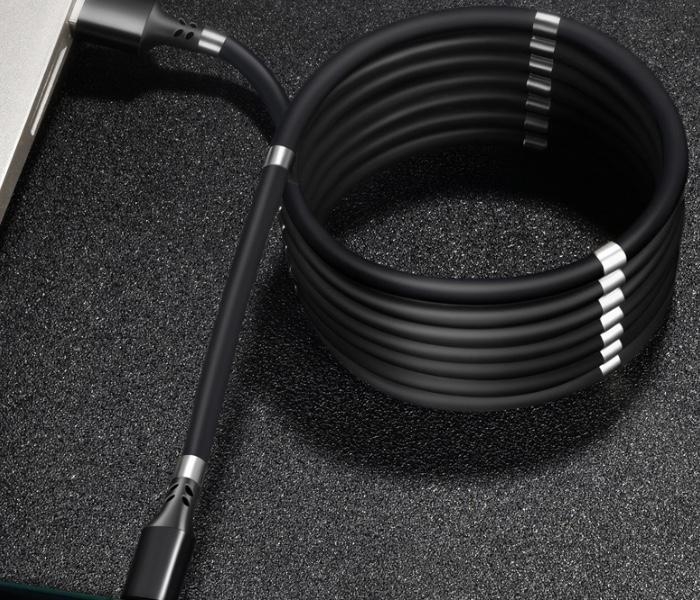 Magnetický samonavíjecí USB nabíjecí kabel (Micro USB) (180 cm)