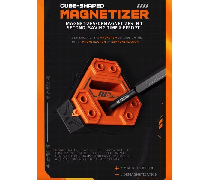 JAKEMY magnetizér / demagnetizér ve tvaru kostky