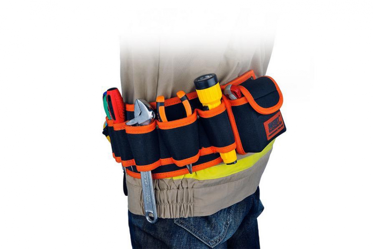 JAKEMY Voděodolná bederní brašna na nářadí