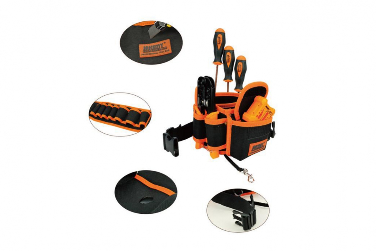 JAKEMY Voděodolná bederní brašna na nářadí