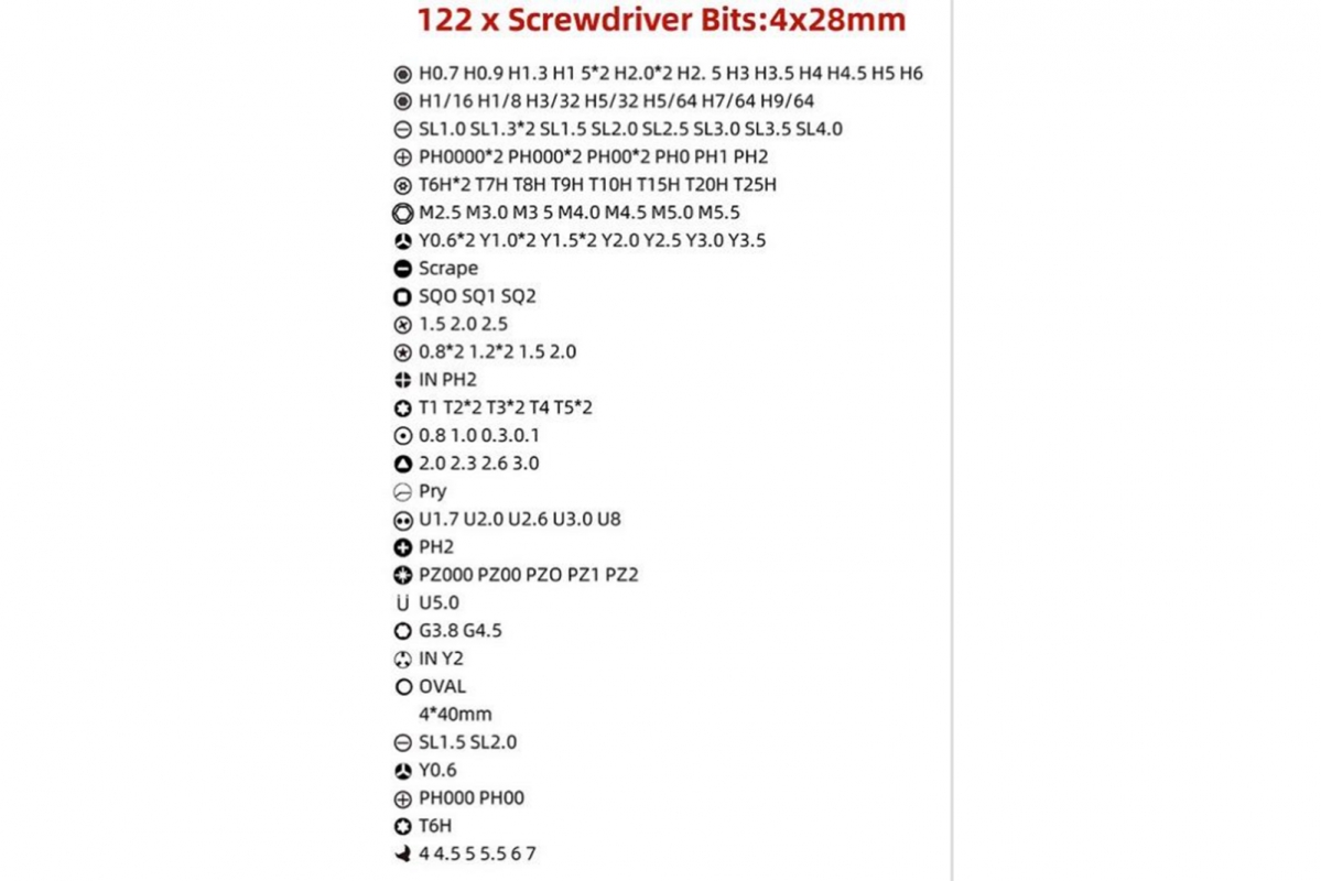 Sada skládacích šroubováků 128v1