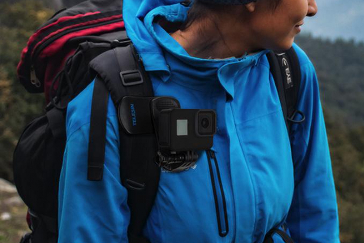 TELESIN - držák na batoh pro akční kamery