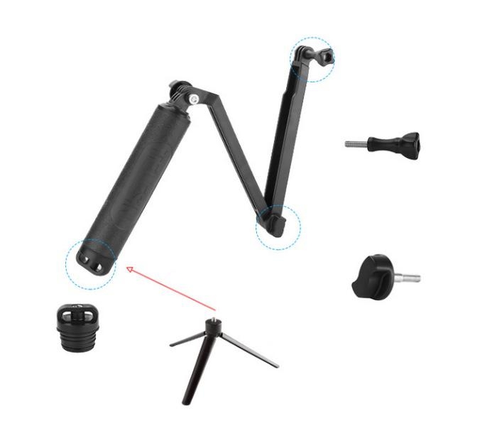 TELESIN - Multifunkční skládací třícestná selfie tyč