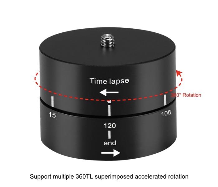 Adaptér s rotací 360 stupňů a časosběrným snímáním 120 minut pro akční kamery