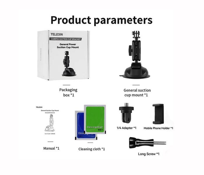 TELESIN - Otočná držák 360° + držák na smartphone