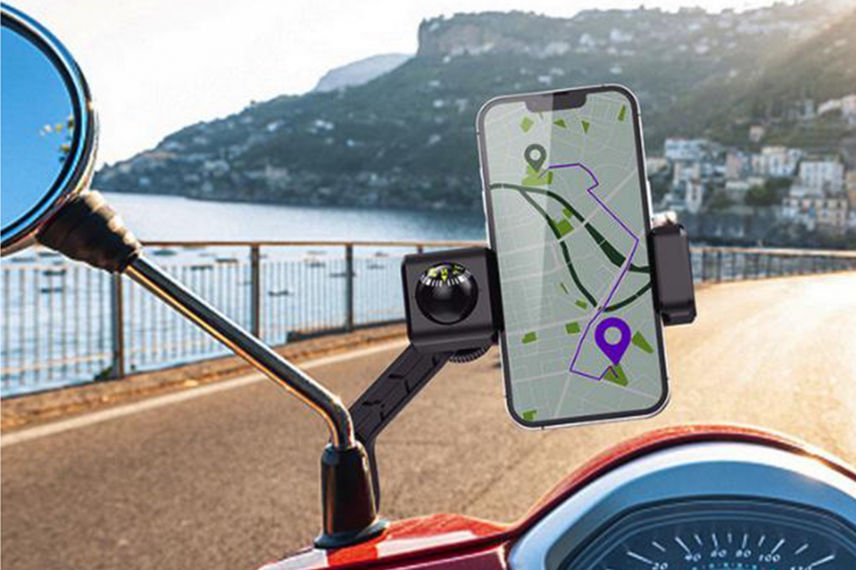 Víceúhlový držák smartphonu s kompasem (zrcadlová základna)