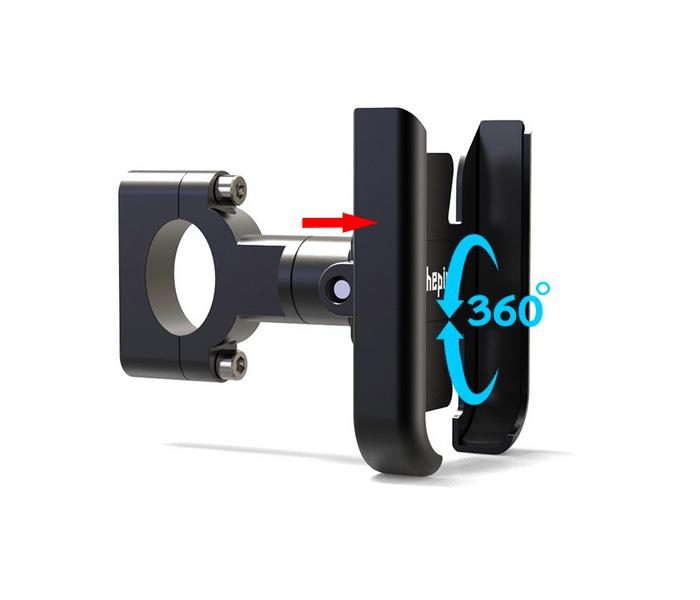 Držák pro chytrý telefon z hliníkové slitiny na kolo (černý)