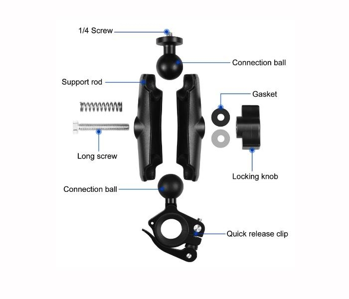Rychloupínací držák na motorku
