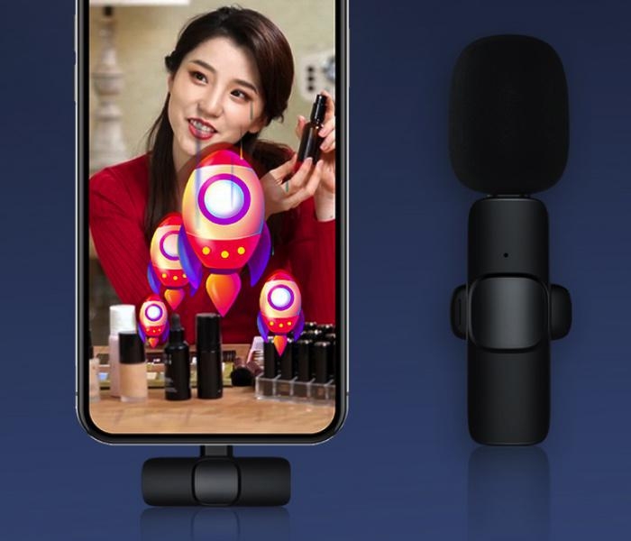 Bezdrátový mikrofon typu C 2 v 1 (s baterií)