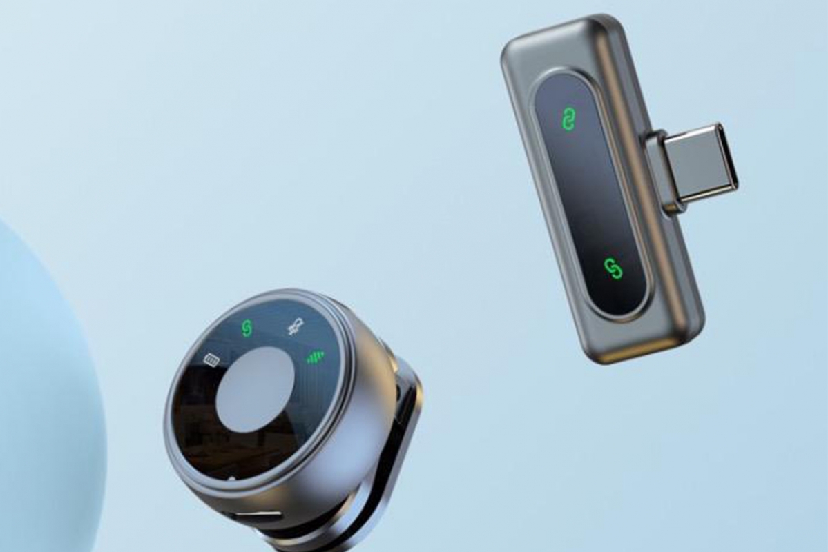 Type-C všesměrový magnetický 2,4GHz bezdrátový klopový mikrofon (vč Aku)