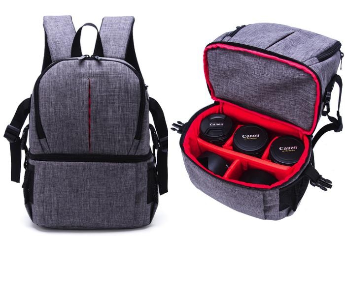 Dvouvrstvý batoh na fotoaparát (černá)