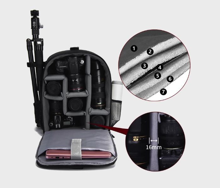 Rozměrný batoh s vozíkem na fotoaparát