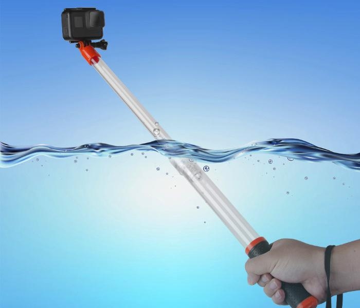 Voděodolná prodlužovací tyč pro akční kamery