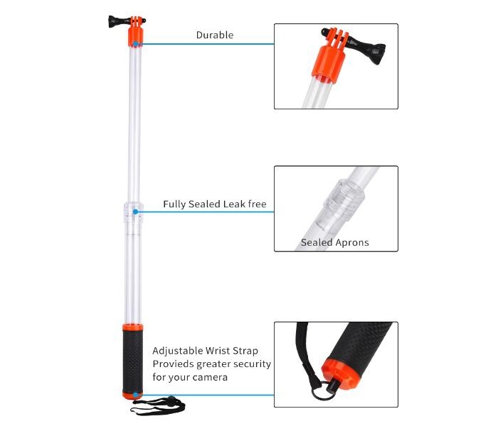 Voděodolná prodlužovací tyč pro akční kamery