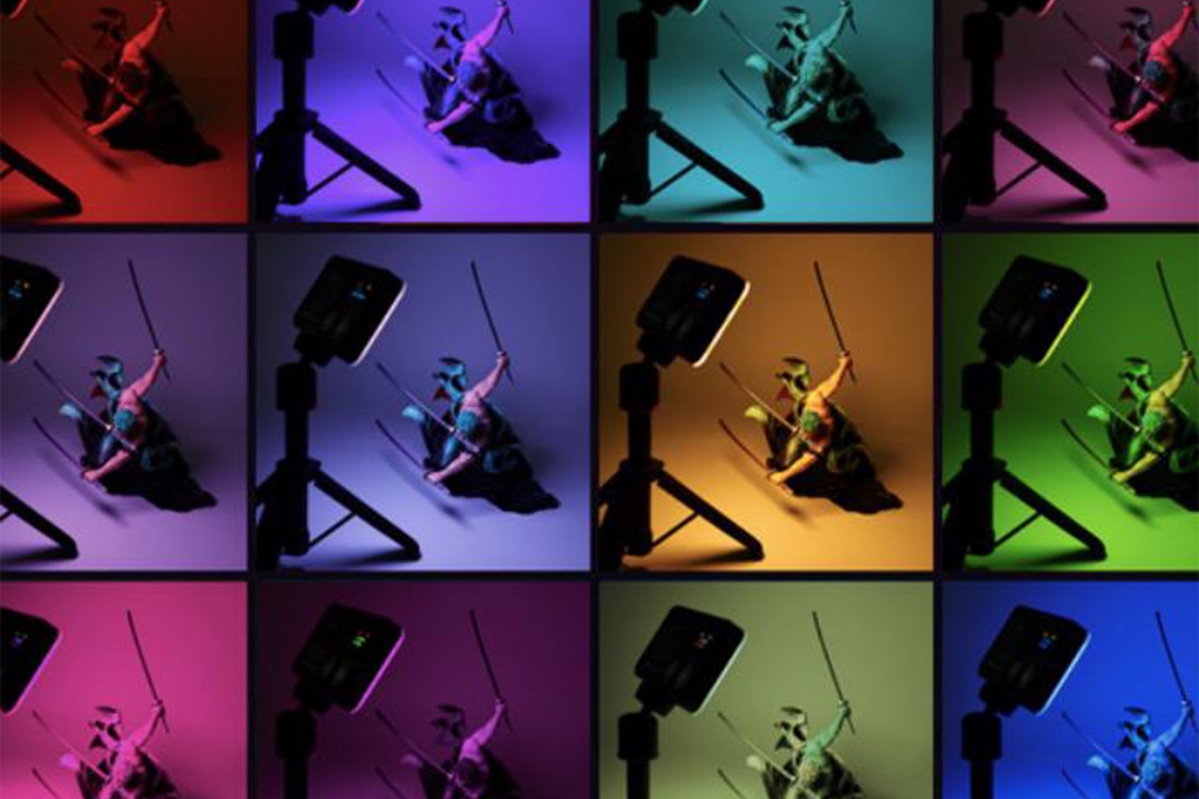 Nastavitelné RGB LED světlo s OLED obrazovkou (vč baterie)