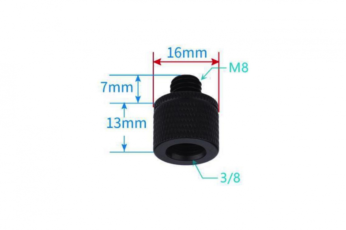 3/8" samice na šroub M8 samec