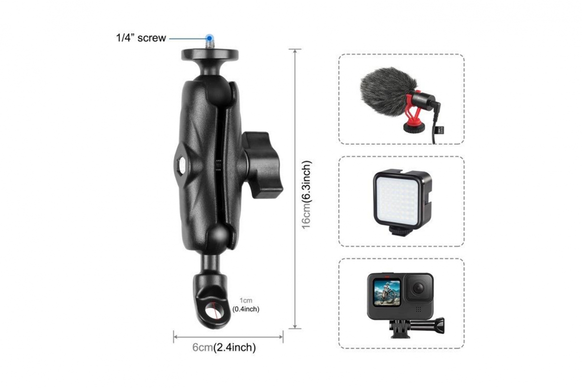 PULUZ - Držák na motorkupro Insta360 X4/GO 3