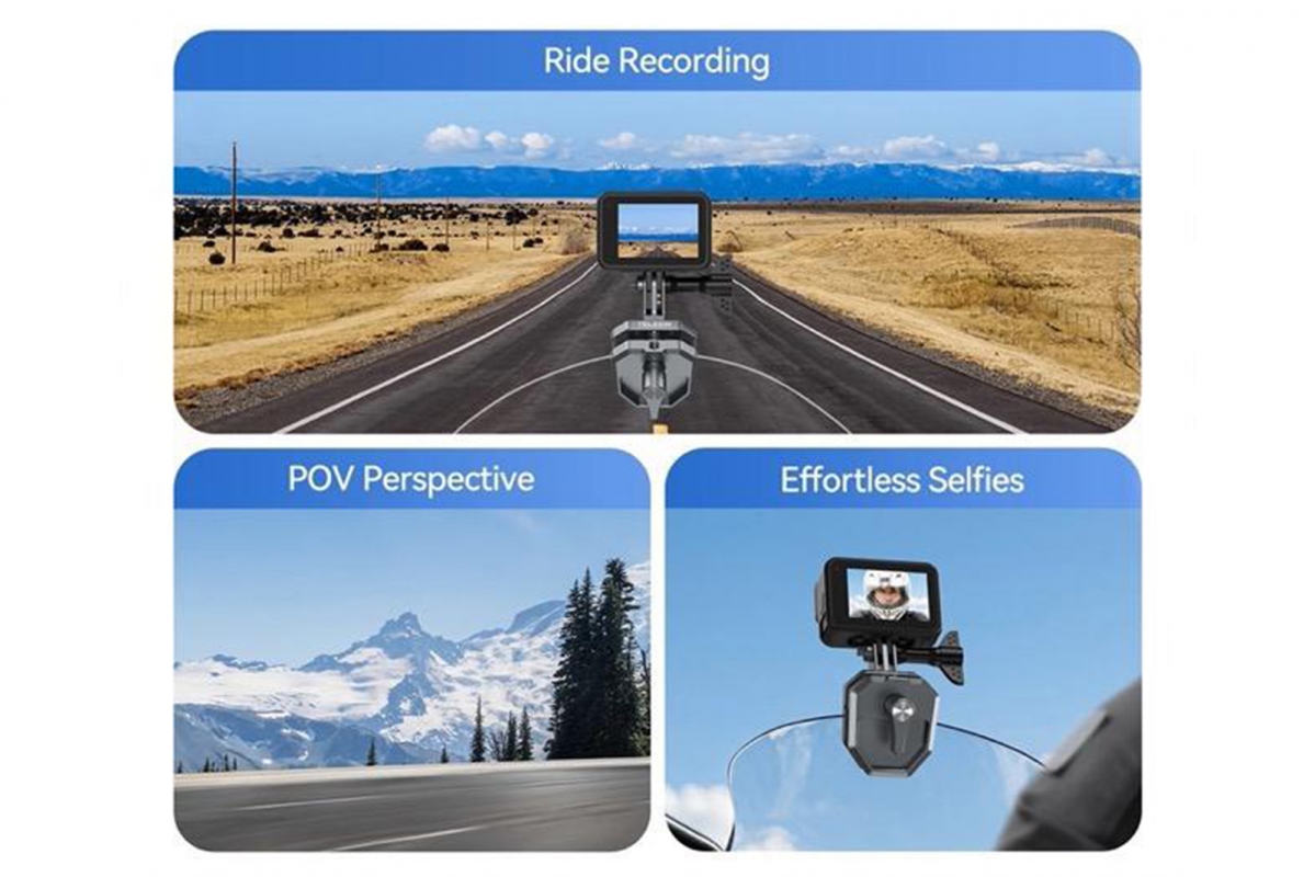 TELESIN - Držák na čelní sklo z hliníkové slitiny