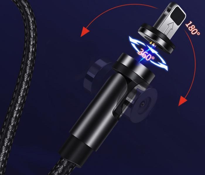 Otočný magnetický kabel Lightning 2,1 A (1 m)