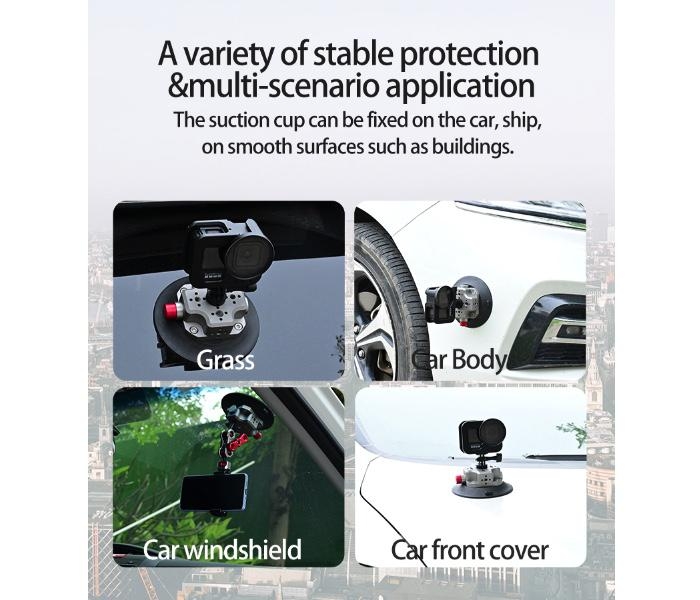 CNC rychloupínací držák na vozidlo (6inch) Black