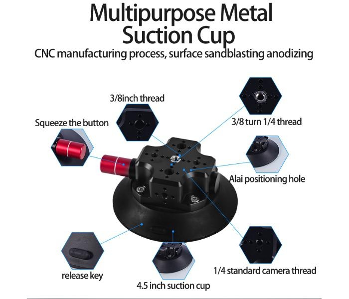 CNC rychloupínací držák na vozidlo (6inch) Titanium