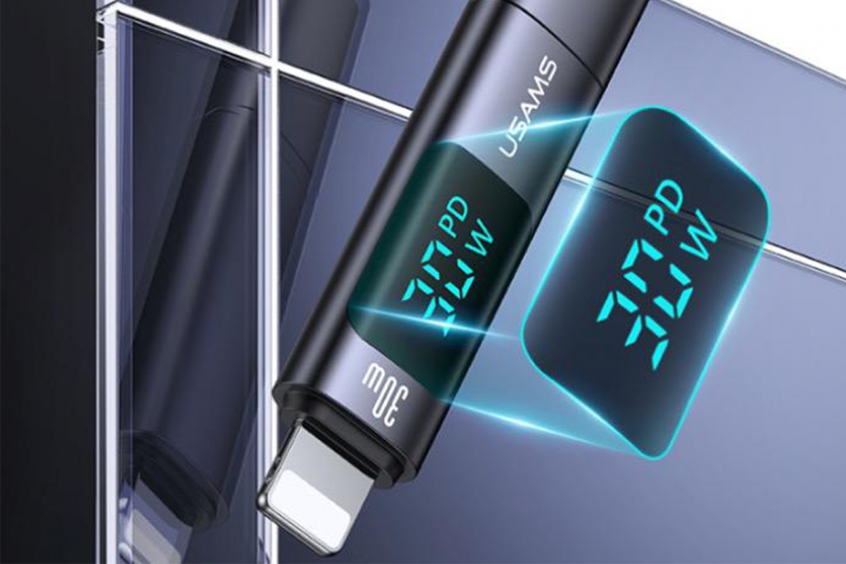 USAMS 30W Type-C na Lightning adaptér