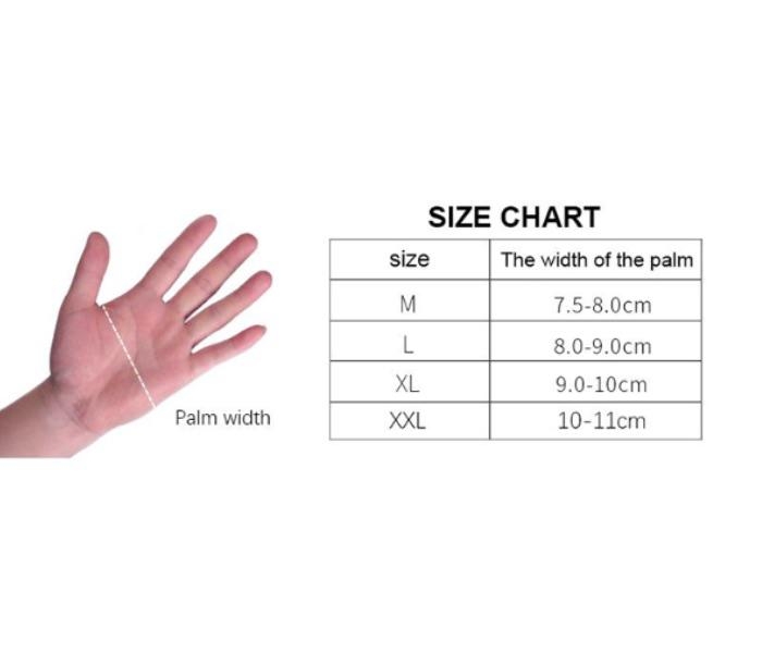 Půlprstové tenké rukavice (XL)