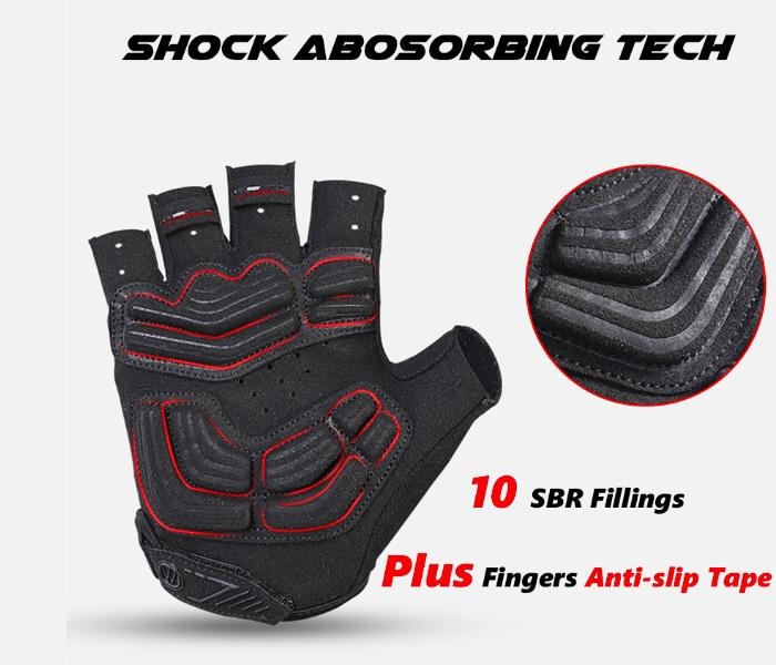 Půlprstové tenké rukavice (XXL)