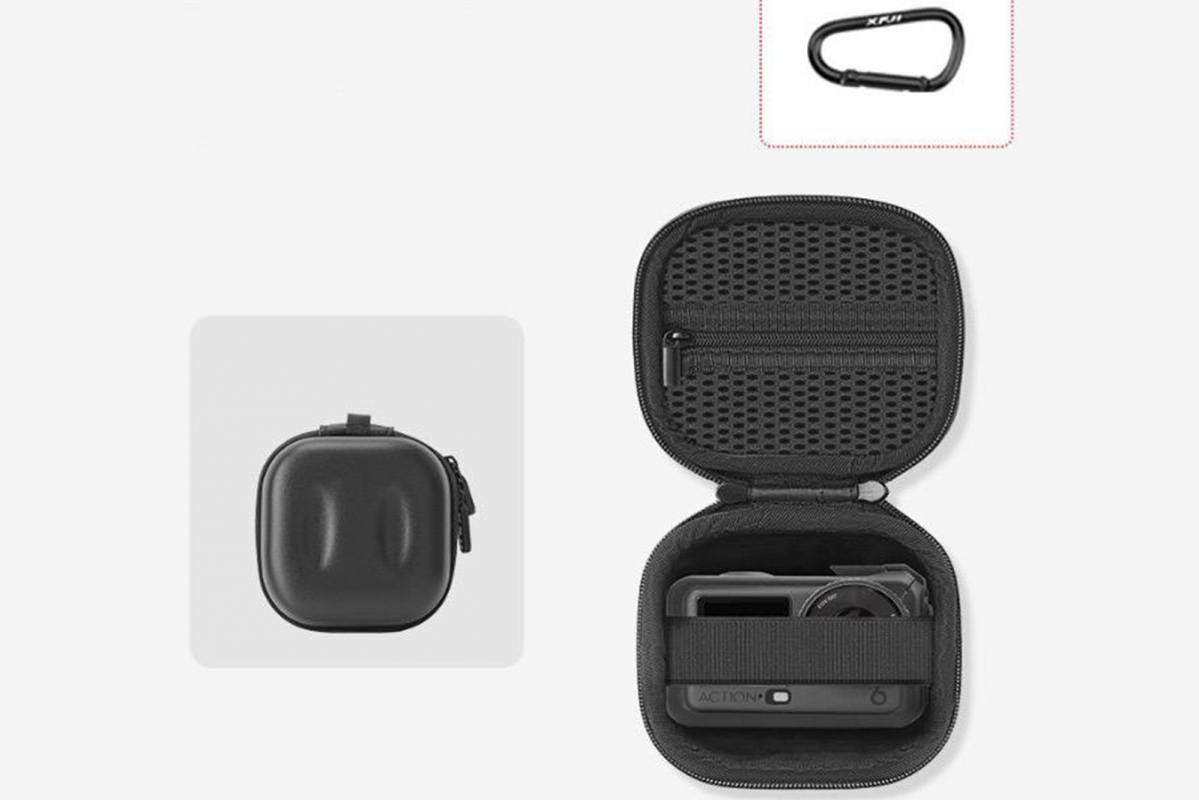 DJI Osmo Action - PU tvrdé pouzdro pro DJI Osmo Action 6/Insta360 Ace Pro 2/Gopro (Black)