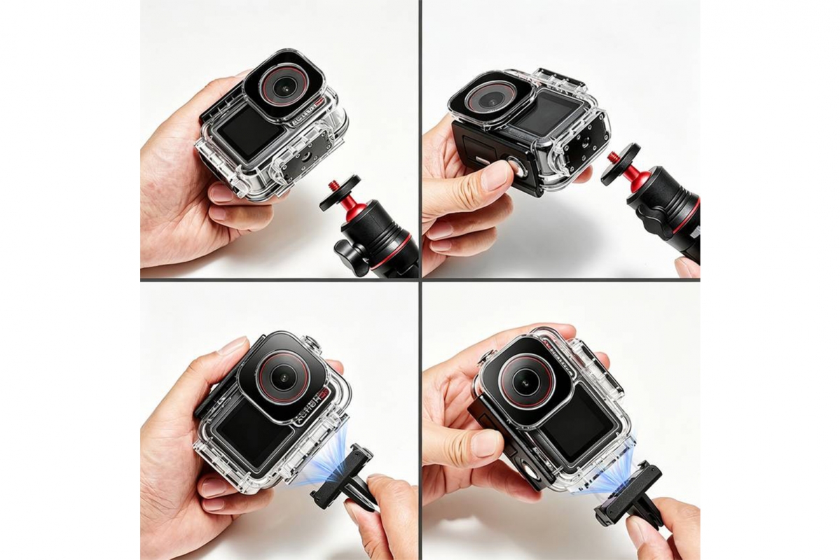 DJI Osmo - PULUZ 60 m magnetické vodotěsné potápěčské pouzdro pro DJI Osmo Action 5 Pro/4