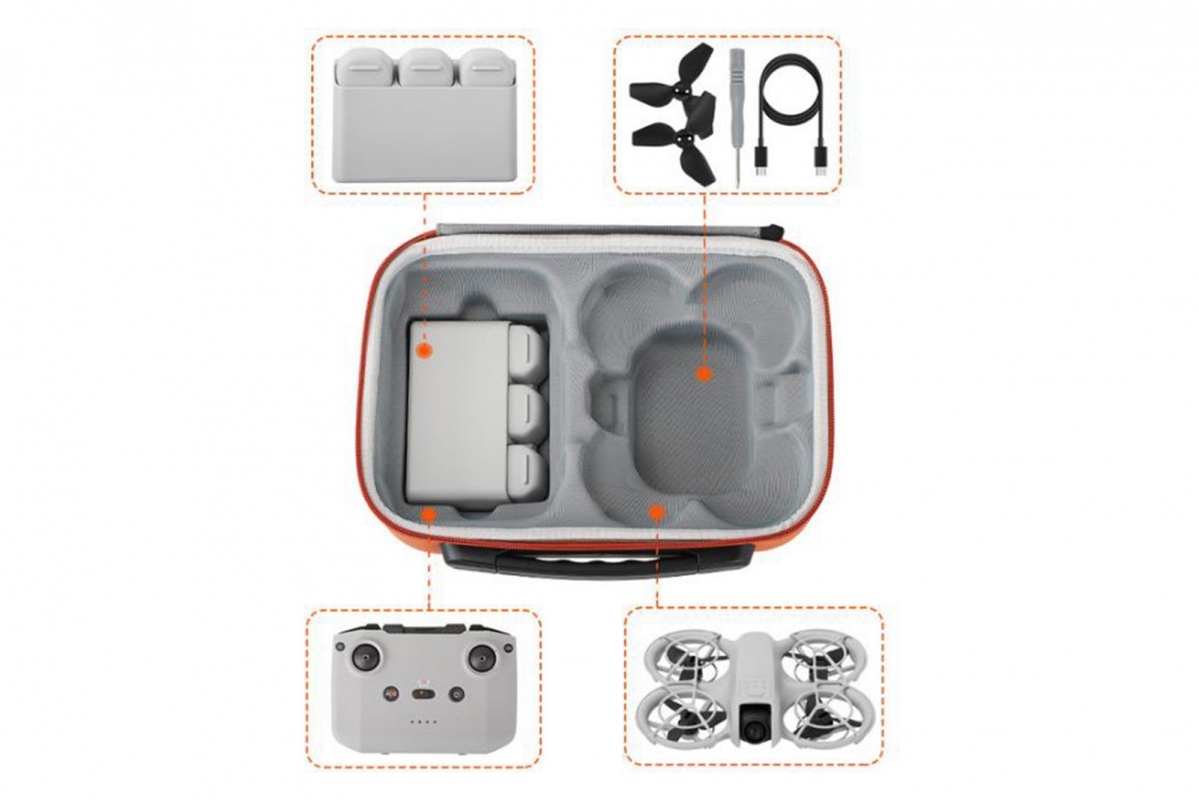 DJI NEO - Dvouvrstvé kožené úložné pouzdro (Gray)