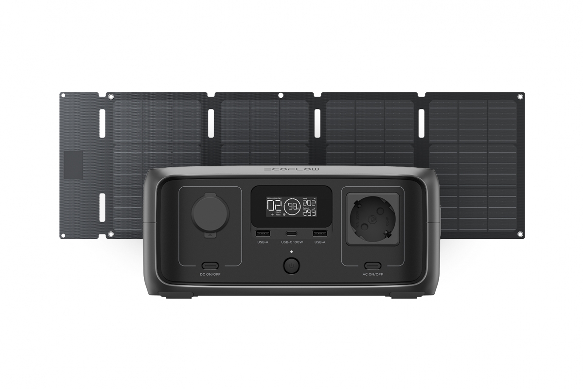 EcoFlow River 3 UPS + EcoFlow 45W solární panel (Typ-C) (Hard Bundle)