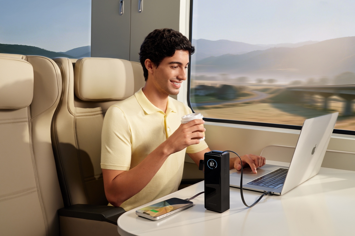 EcoFlow RAPID Power Banka (25000mAh,170W) 2x100W vestavěný USB-C kabel - černá