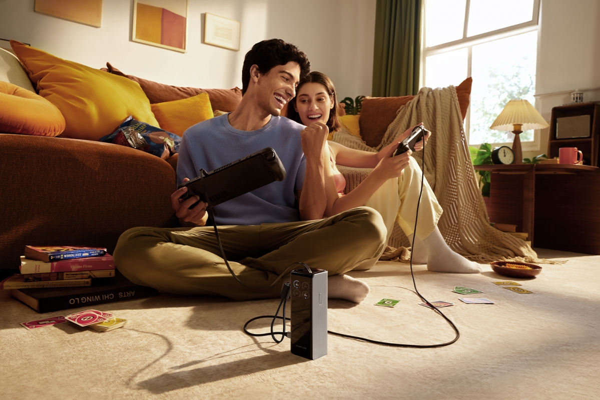 EcoFlow RAPID Power Banka (25000mAh,170W) 2x100W vestavěný USB-C kabel - stříbrná