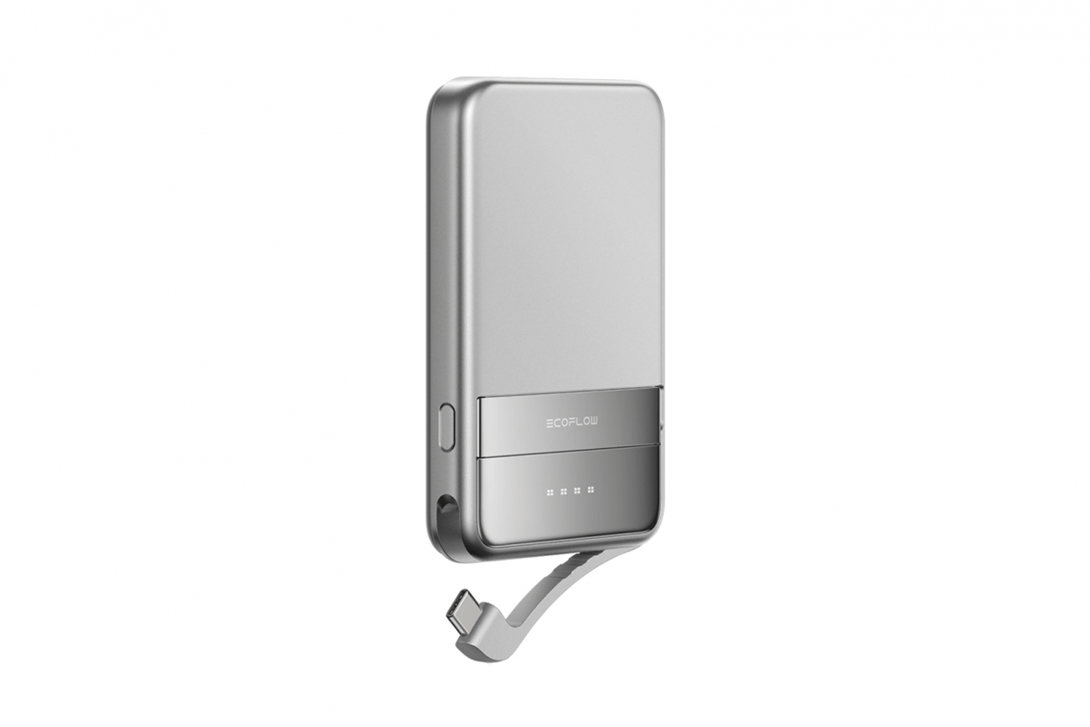 EcoFlow RAPID Magnetic Power Bank (5000mAh) - stříbrná