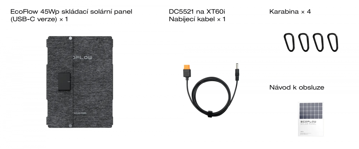 EcoFlow 45W přenosný solární panel (Typ-C)