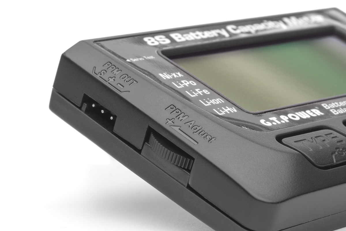 Tester LiPo akumulátorů 1-8S/servotester,