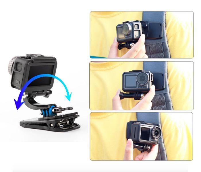 Víceúčelový nastavitelný držák akční kamery na popruh