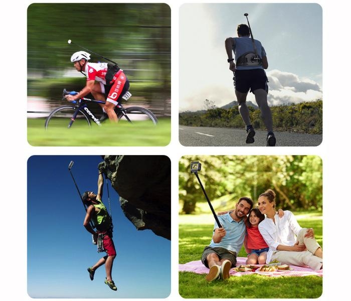 Bederní pás s prodlužovací tyčí pro akční kamery