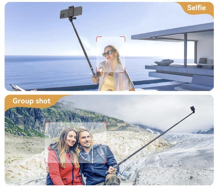 TELESIN - Prodlužující selfie tyč na kameru Insta360 X3 / X2 / One RS (1,2m)