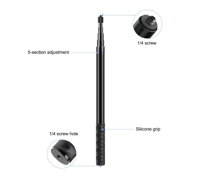Insta360 X3 / X2 / One RS - Prodlužující selfie tyč na kameru (157cm)