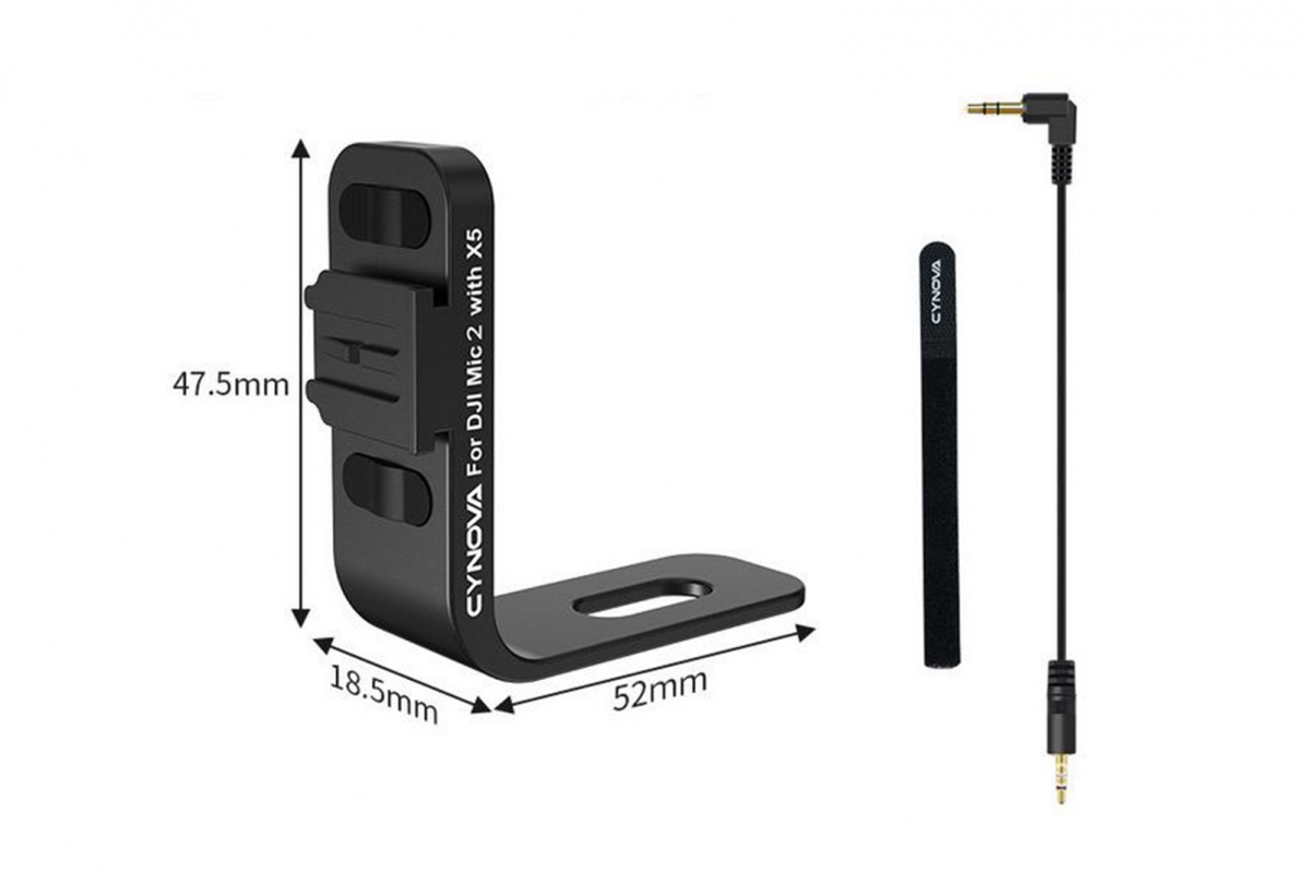 Insta 360 X5 - CYNOVA DJI Mic 2 držák pro Insta360 X5