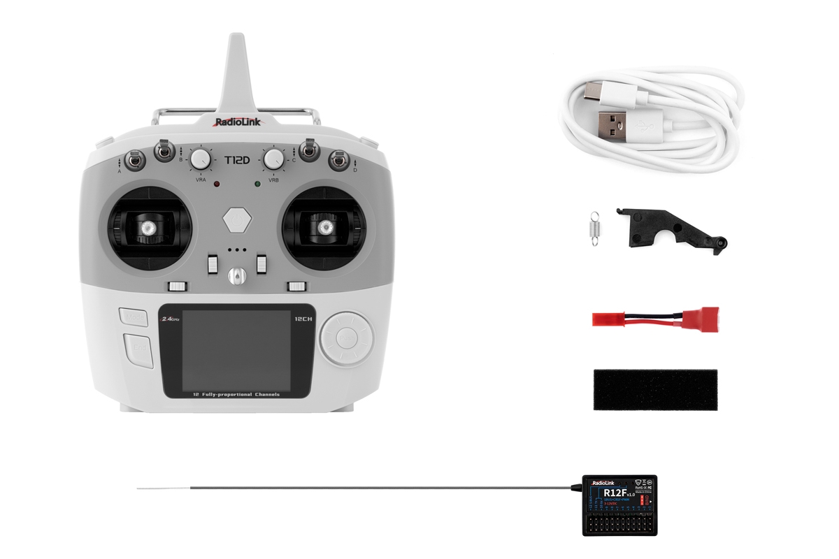 Vysílač T12D s přijímačem R12F,