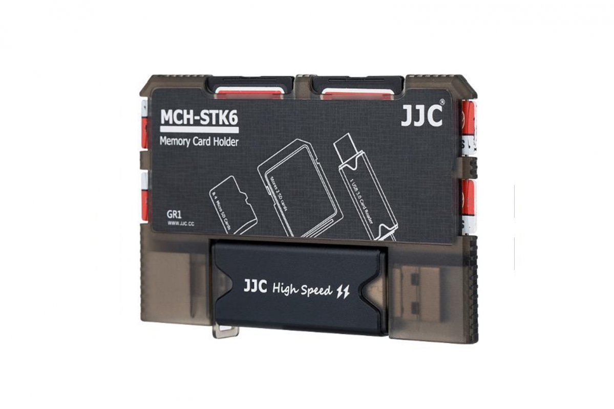 JJC Držák na paměťové karty s čtečkou (2SD + 4TF)