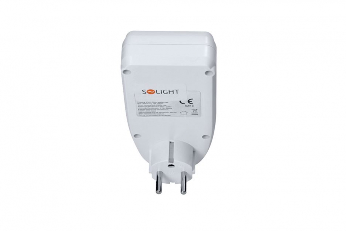 Solight digitální měřič spotřeby el. energie, velký displej