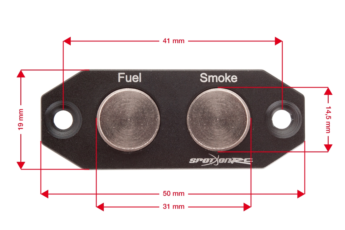 Tankovací ventil pro palivo + kouřovou směs Černý